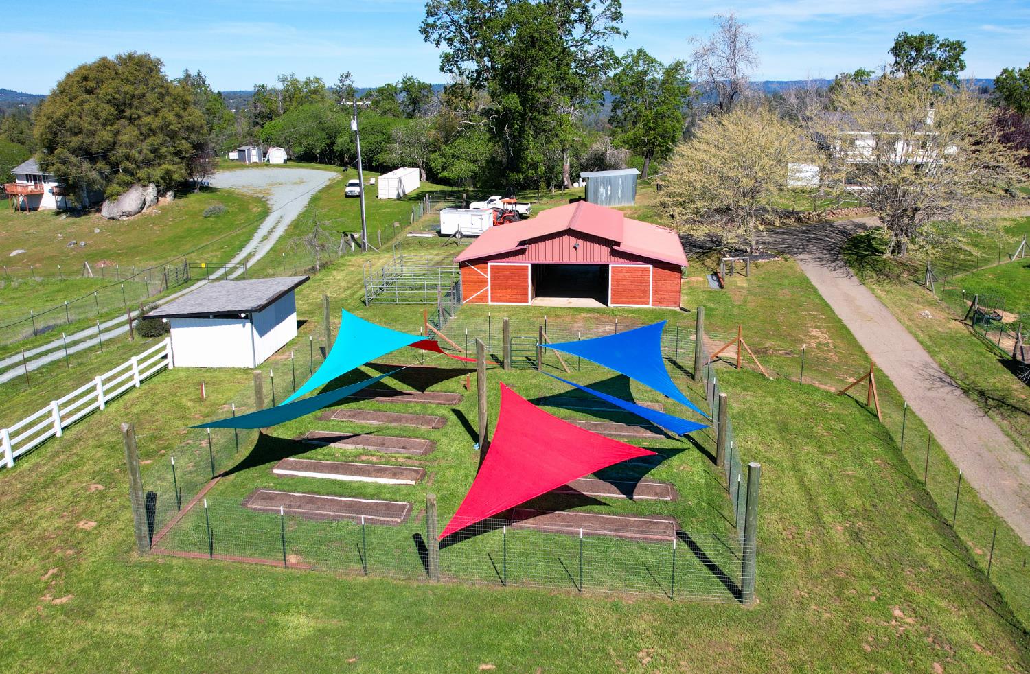 3081 Little Spur Road Somerset, CA 95684 - Photo 68 of 83 fenced garden area with raised garden beds and new soil.