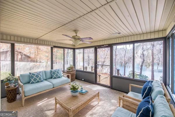 a view of a house with snow on the wall