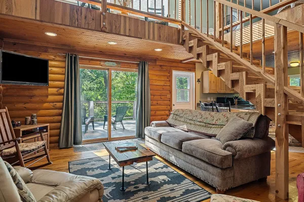 a view of a brick wall with seating space