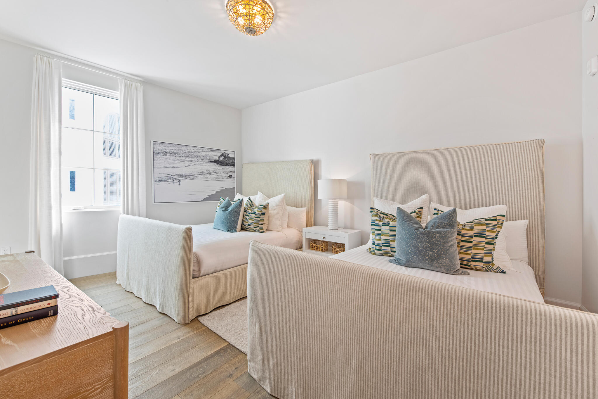 27 Admiralty Row, Unit 207 Inlet Beach, FL 32461 - Photo 21 of 37 a bedroom with furniture and a two mirror