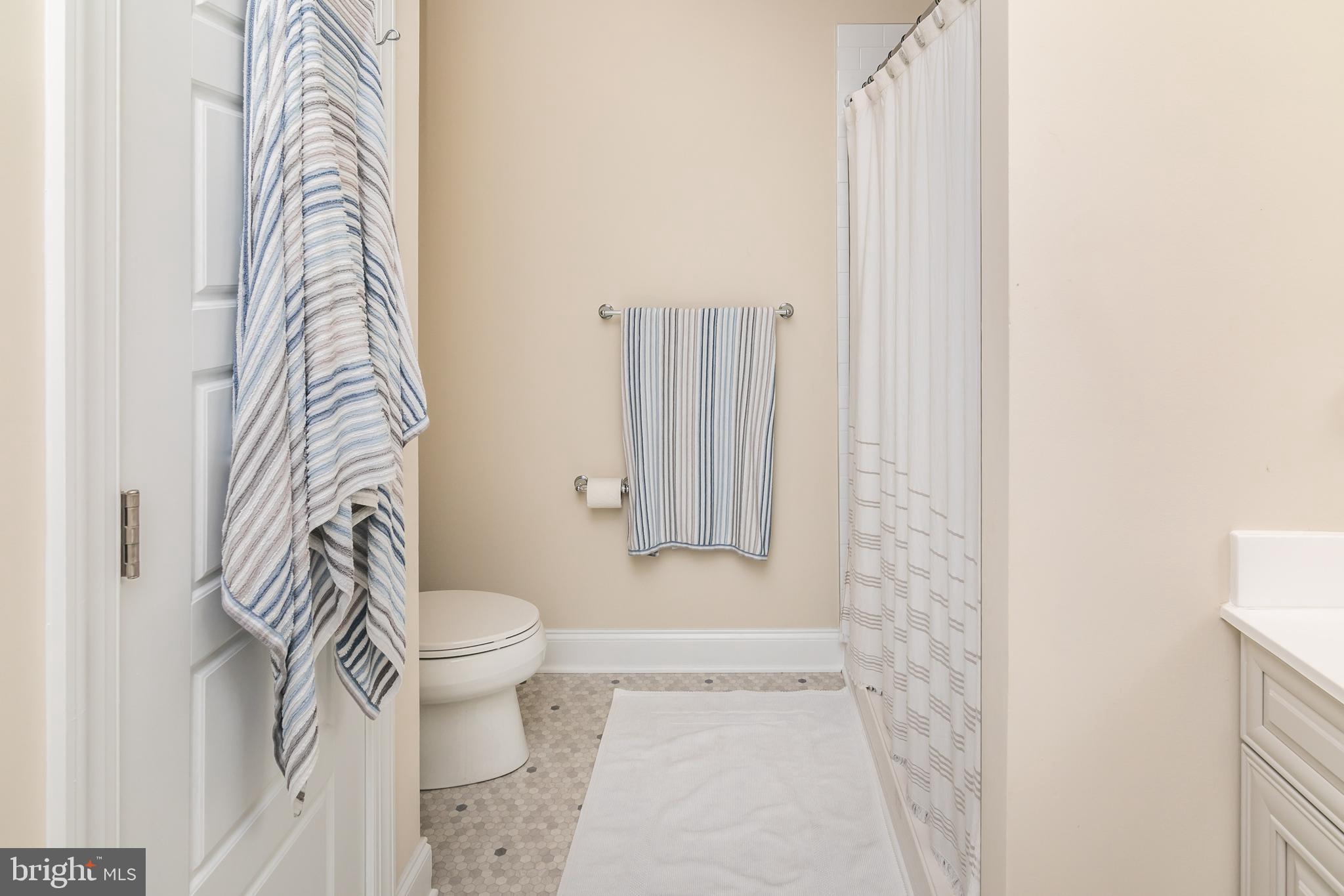 614 Bethany Loop Bethany Beach, DE 19930 - Photo 31 of 92 a bathroom with a toilet and a shower curtain