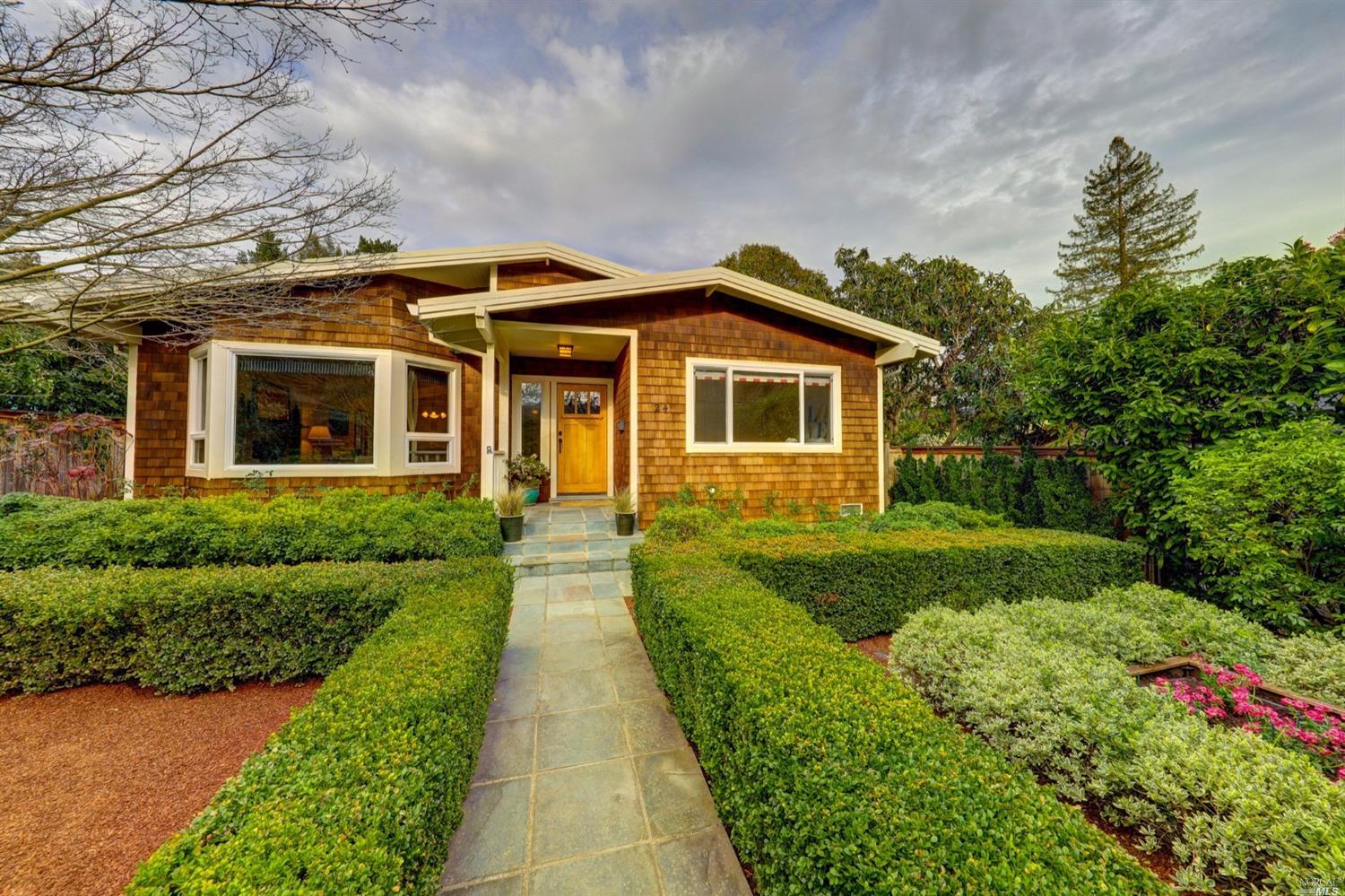 24 Hickory Road Fairfax, CA 94930 - Photo 1 of 1 a front view of a house with yard and green space
