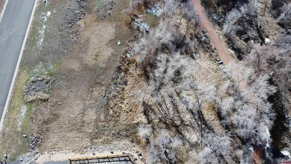 a view of a dry yard with a dry background