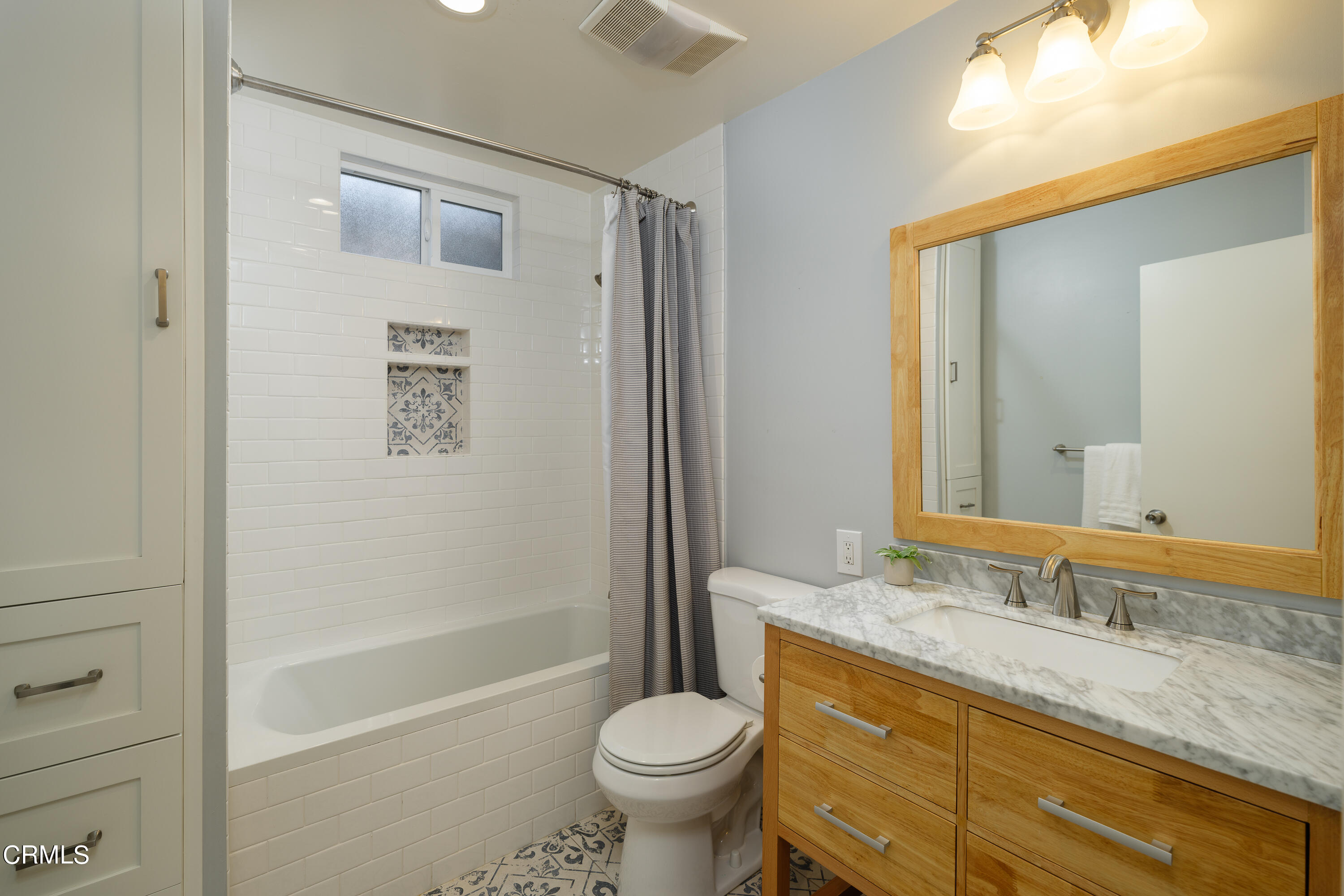 4344 El Prieto Road Altadena, CA 91001 - Photo 14 of 31 a bathroom with a granite countertop sink toilet and shower