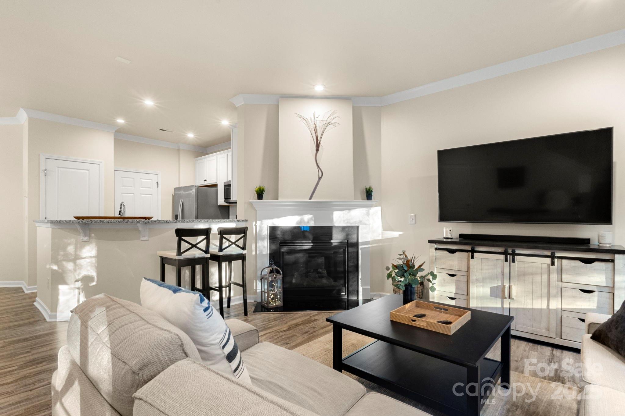 525 Hunters Dance Road Fort Mill, SC 29708 - Photo 9 of 28 a living room with furniture and a flat screen tv