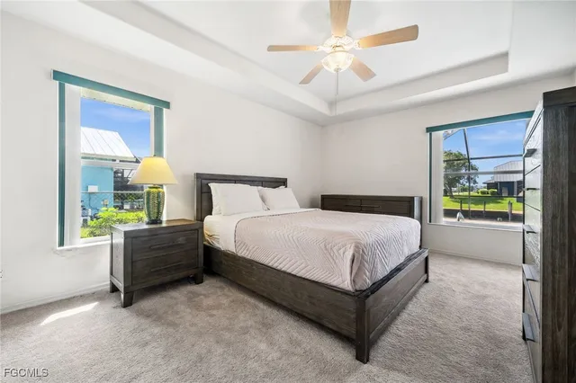 a spacious bathroom with a double vanity sink and a mirror