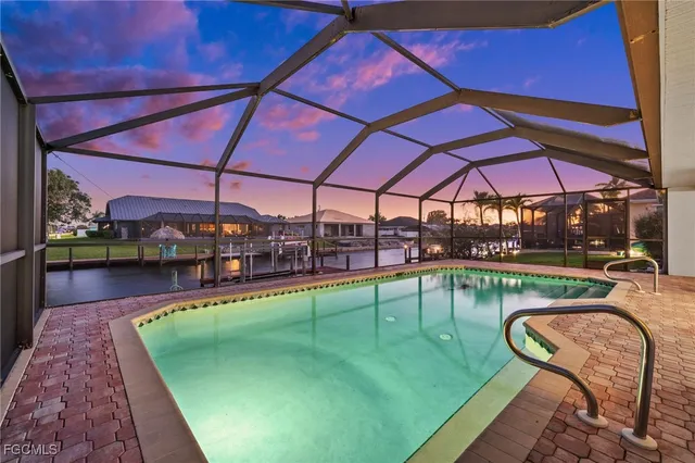 a swimming pool with yard