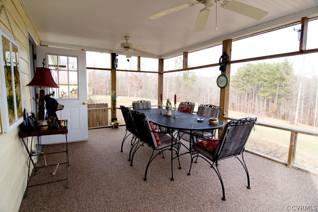 301 Slaughter Road Keysville, VA 23947 - Photo 19 of 50 a view of a dining room with furniture window and outside view