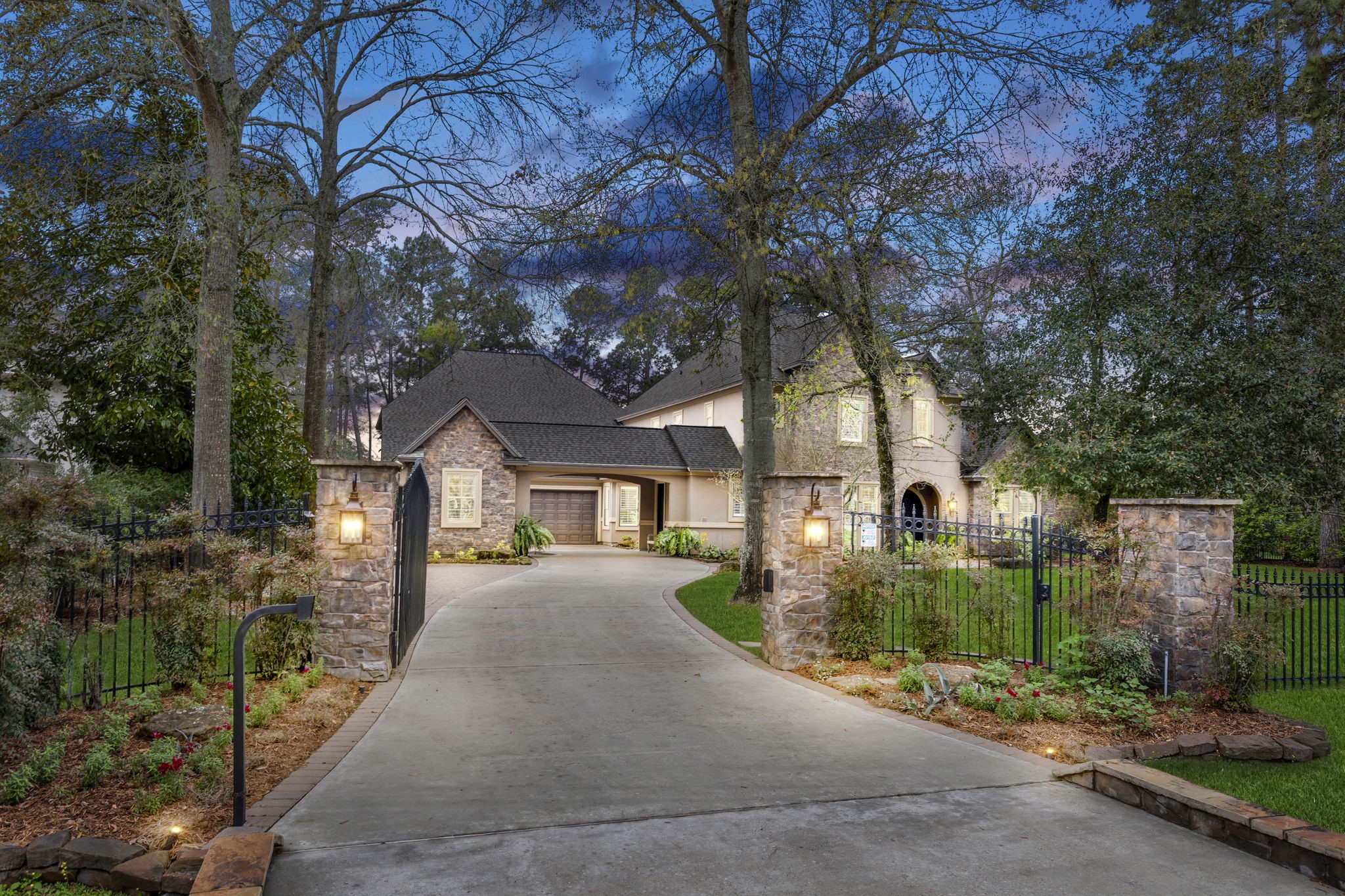 front view of a house with a street