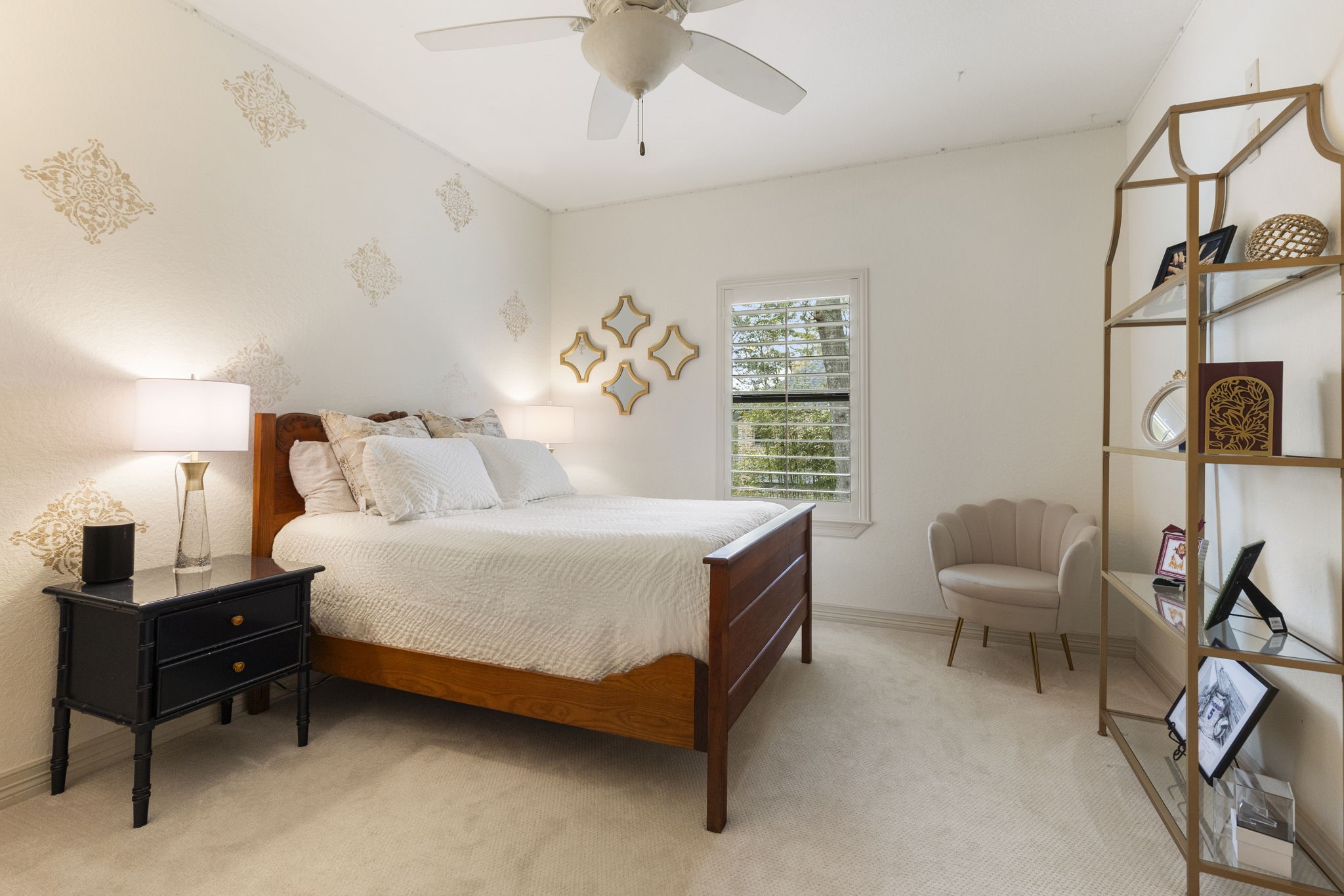 28227 KAILEES Court Spring, TX 77386 - Photo 29 of 48 a bedroom with a bed chair and wall painting