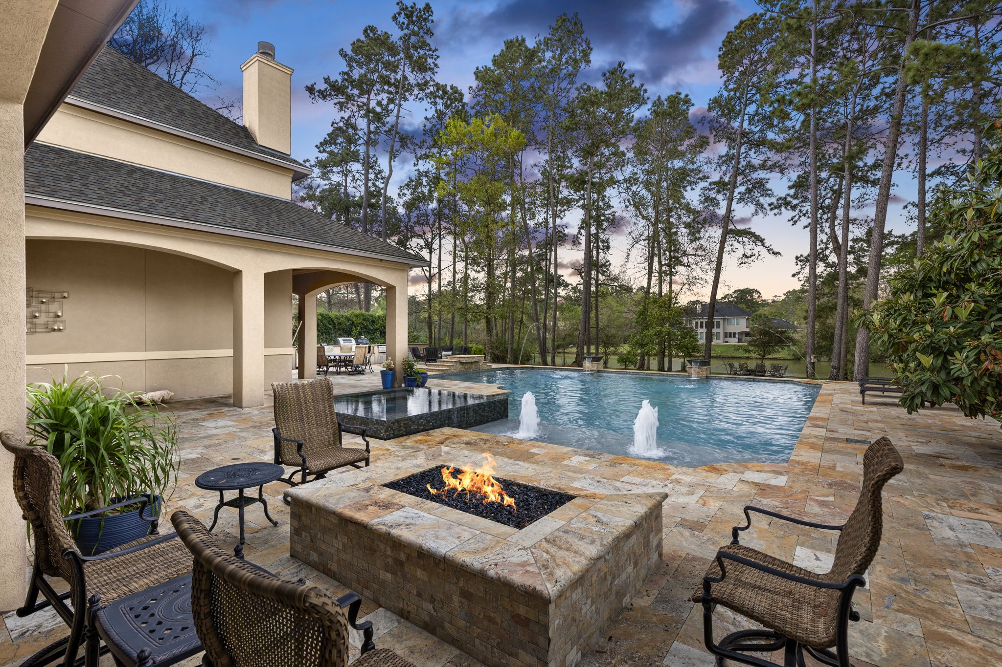 28227 KAILEES Court Spring, TX 77386 - Photo 35 of 48 a view of backyard of house with seating space