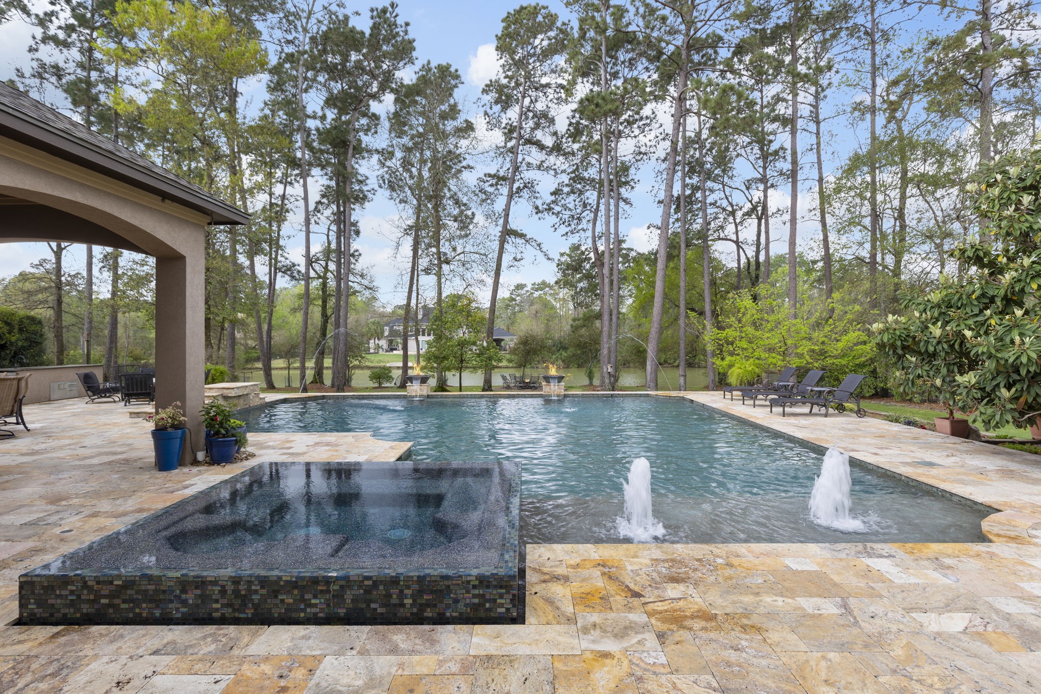 28227 KAILEES Court Spring, TX 77386 - Photo 36 of 48 a view of a swimming pool with sitting area