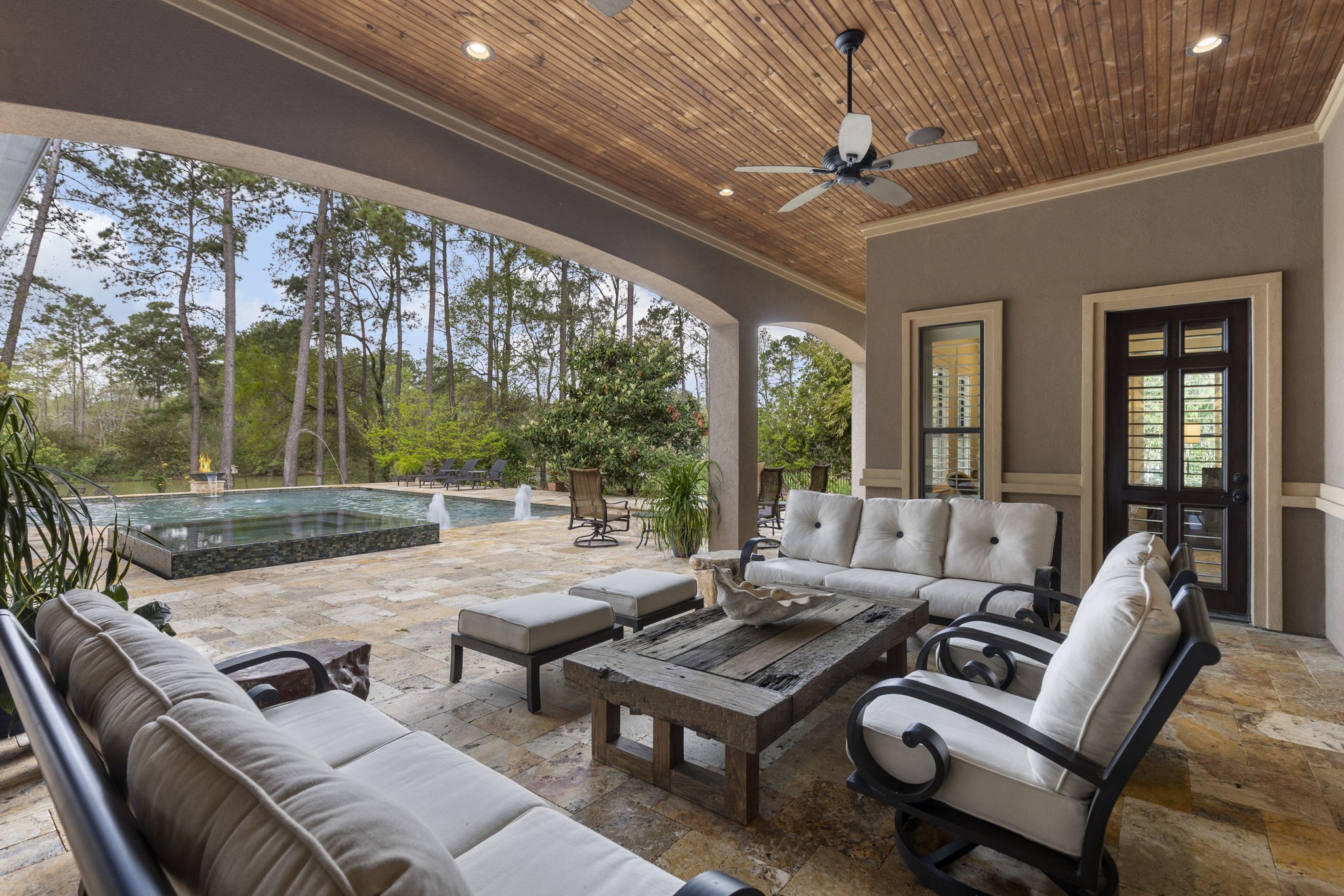 28227 KAILEES Court Spring, TX 77386 - Photo 40 of 48 a outdoor living space with furniture and garden view