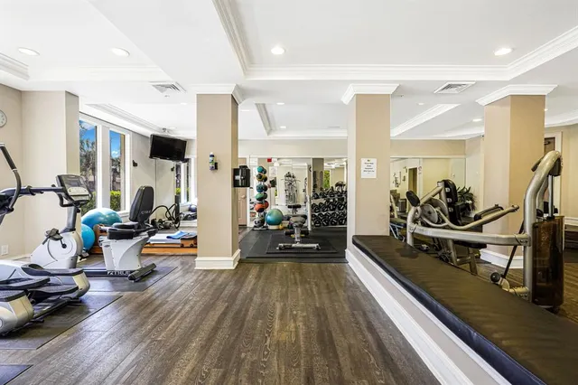 a view of a building and a street