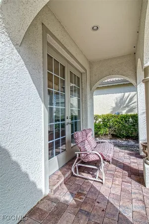 a outdoor view with a sitting space