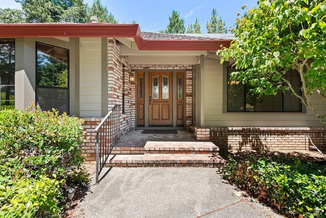 a front view of a house