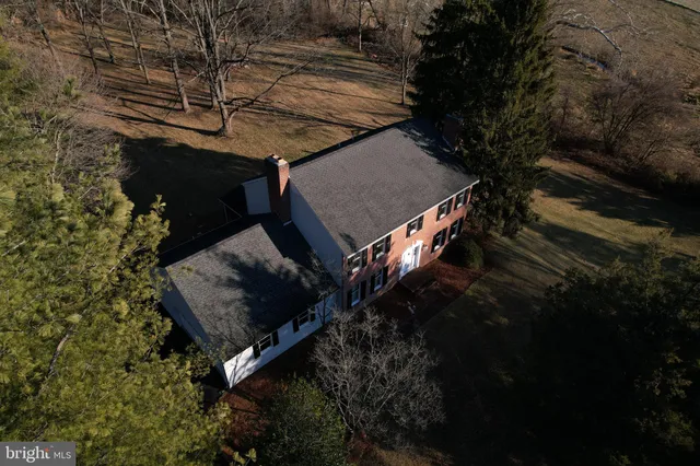 a aerial view of a house