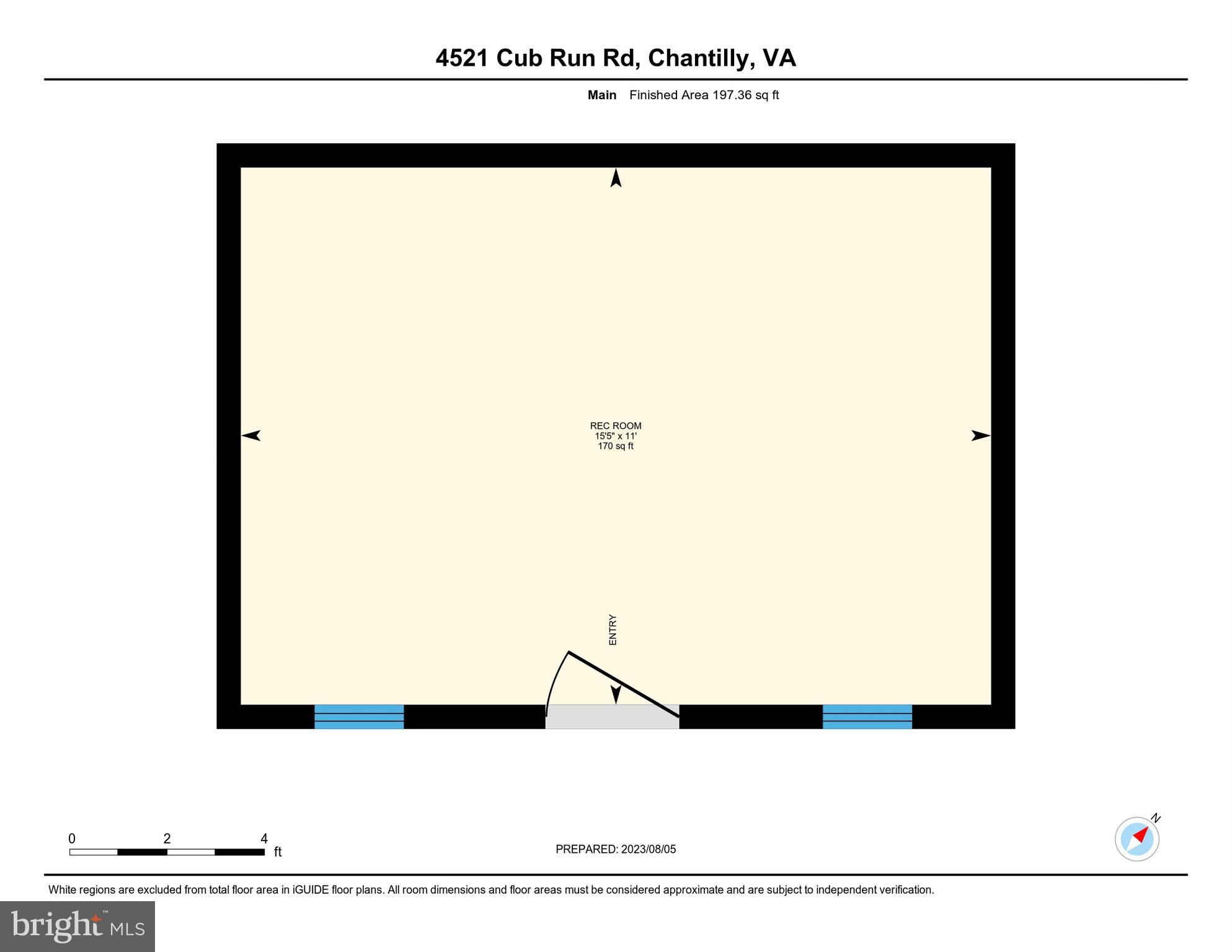 4521 Cub Run Road Chantilly, VA 20151 - Photo 43 of 43 FLOOR PLAN - OFFICE/RETREAT