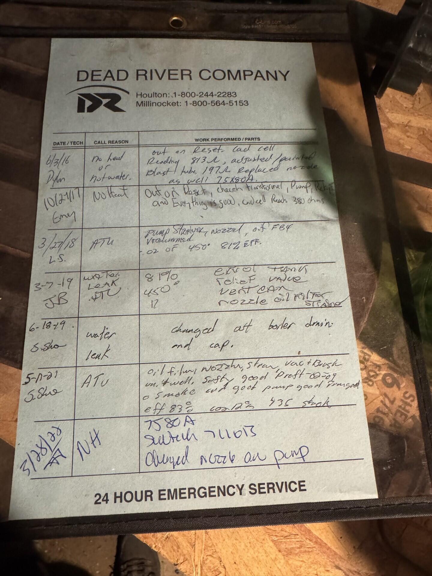 237 Foxcroft Road Houlton, ME 04730 - Photo 40 of 42 Furnace Service Records (237 Foxcroft Ro