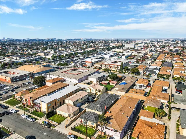 an aerial view of a city