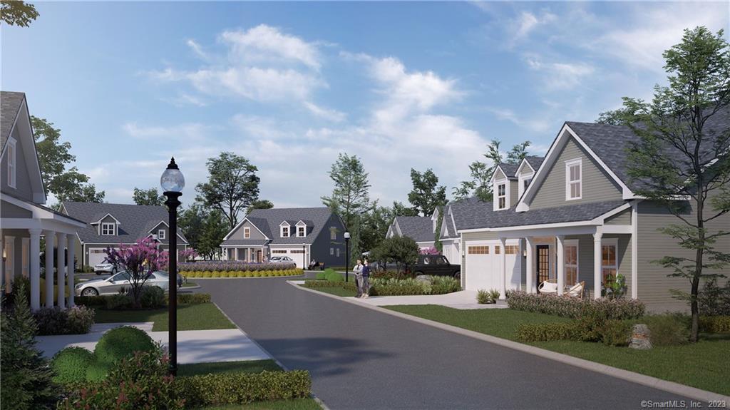 3 Pine Ridge, Unit 23 Middlebury, CT 06762 - Photo 2 of 28 a front view of a house with a garden and trees