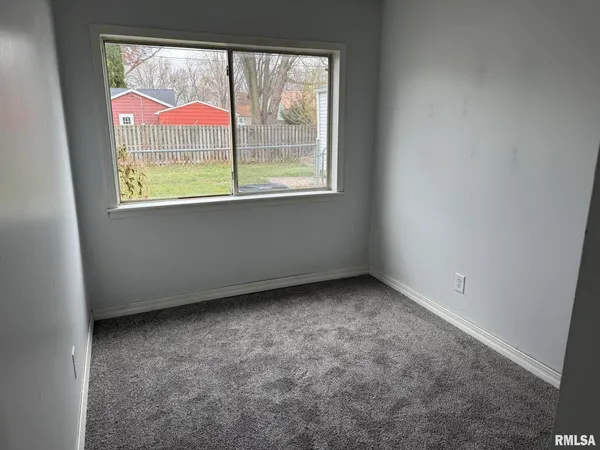 a view of a backyard with plants and lake