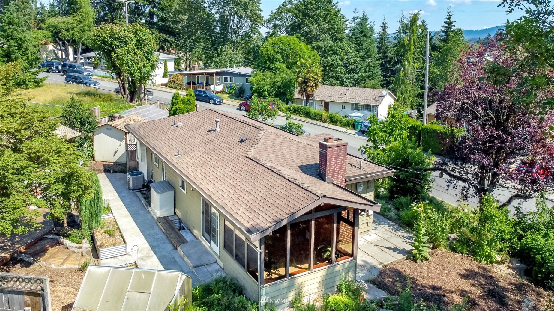 12011 Southeast 157th Place Renton, WA 98058 - Photo 9 of 40 an aerial view of a house with a yard