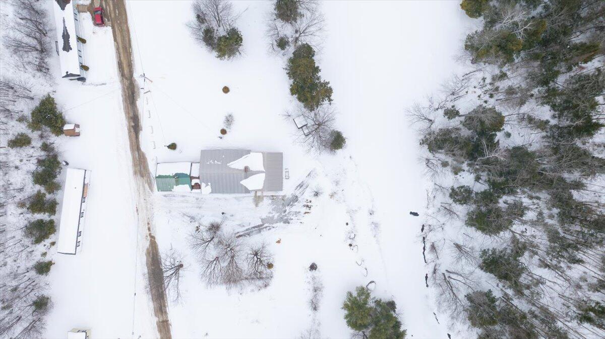 14 McNeil Road Sumner, ME 04292 - Photo 3 of 54 Aerial view of house, yard, driveway
