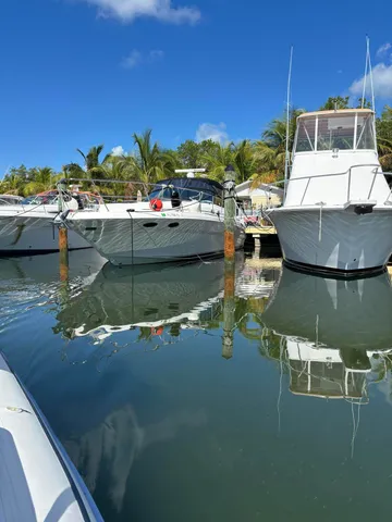 a view of a lake with boats