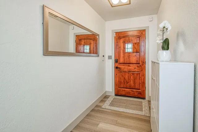 a view of front door of a house