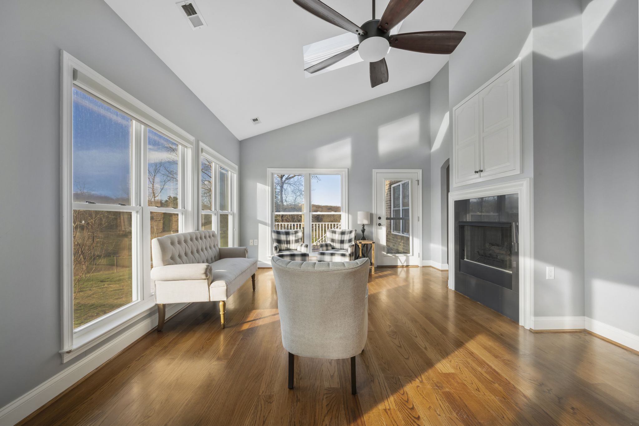 1053 Hall Cemetery Road Burns, TN 37029 - Photo 14 of 64 a living room with fireplace furniture and a large window
