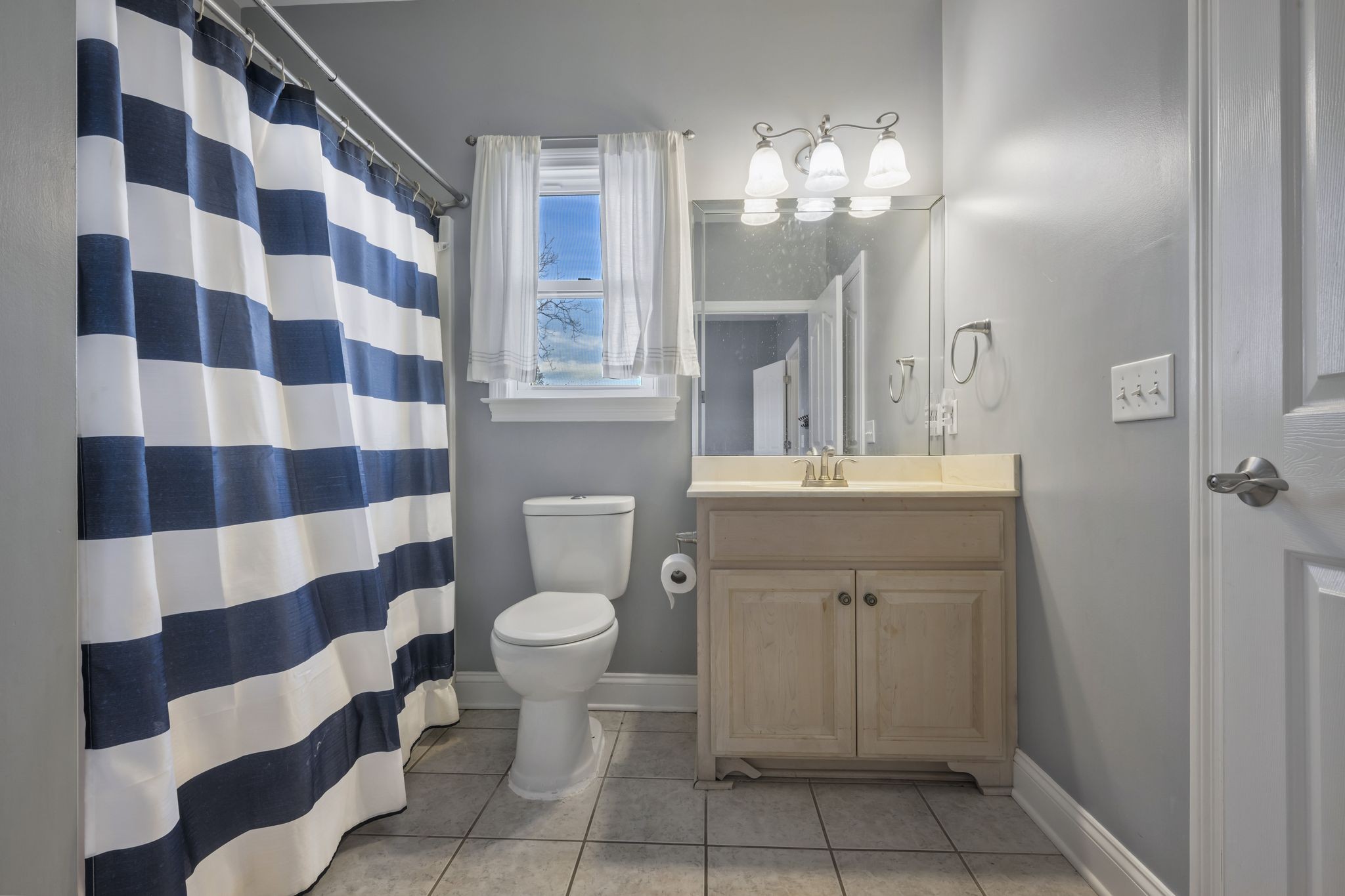 1053 Hall Cemetery Road Burns, TN 37029 - Photo 28 of 64 a bathroom with a sink a toilet a mirror and shower