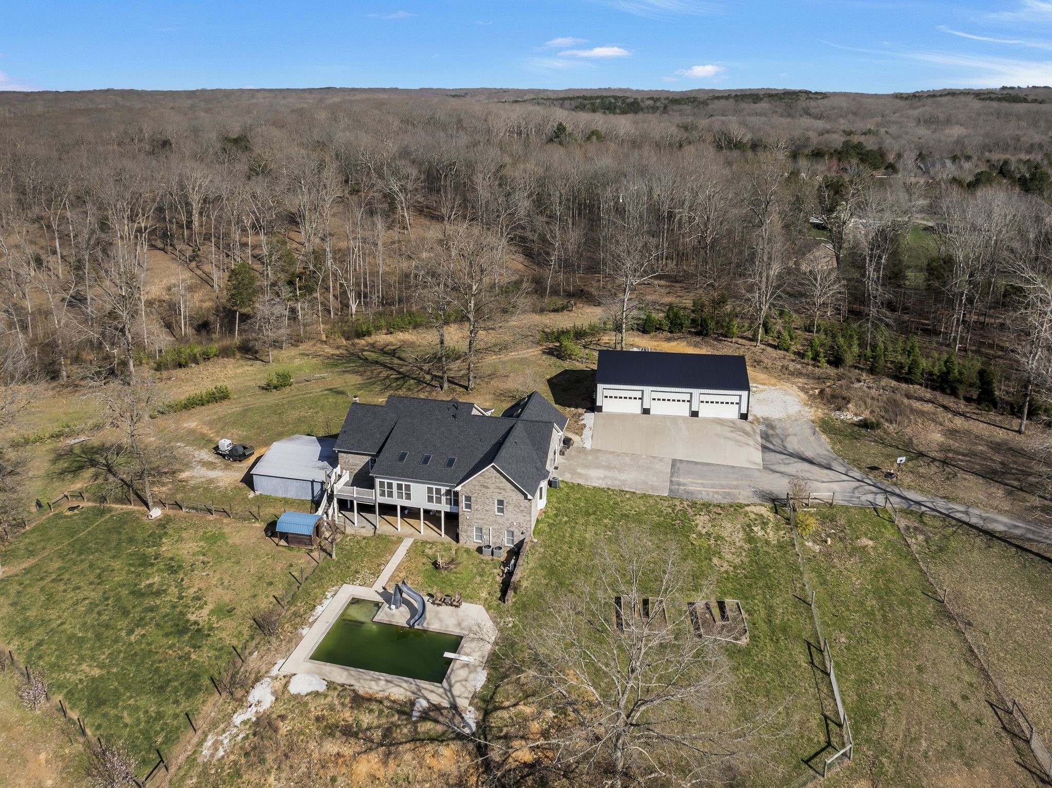 1053 Hall Cemetery Road Burns, TN 37029 - Photo 41 of 64 an aerial view of a house with a yard