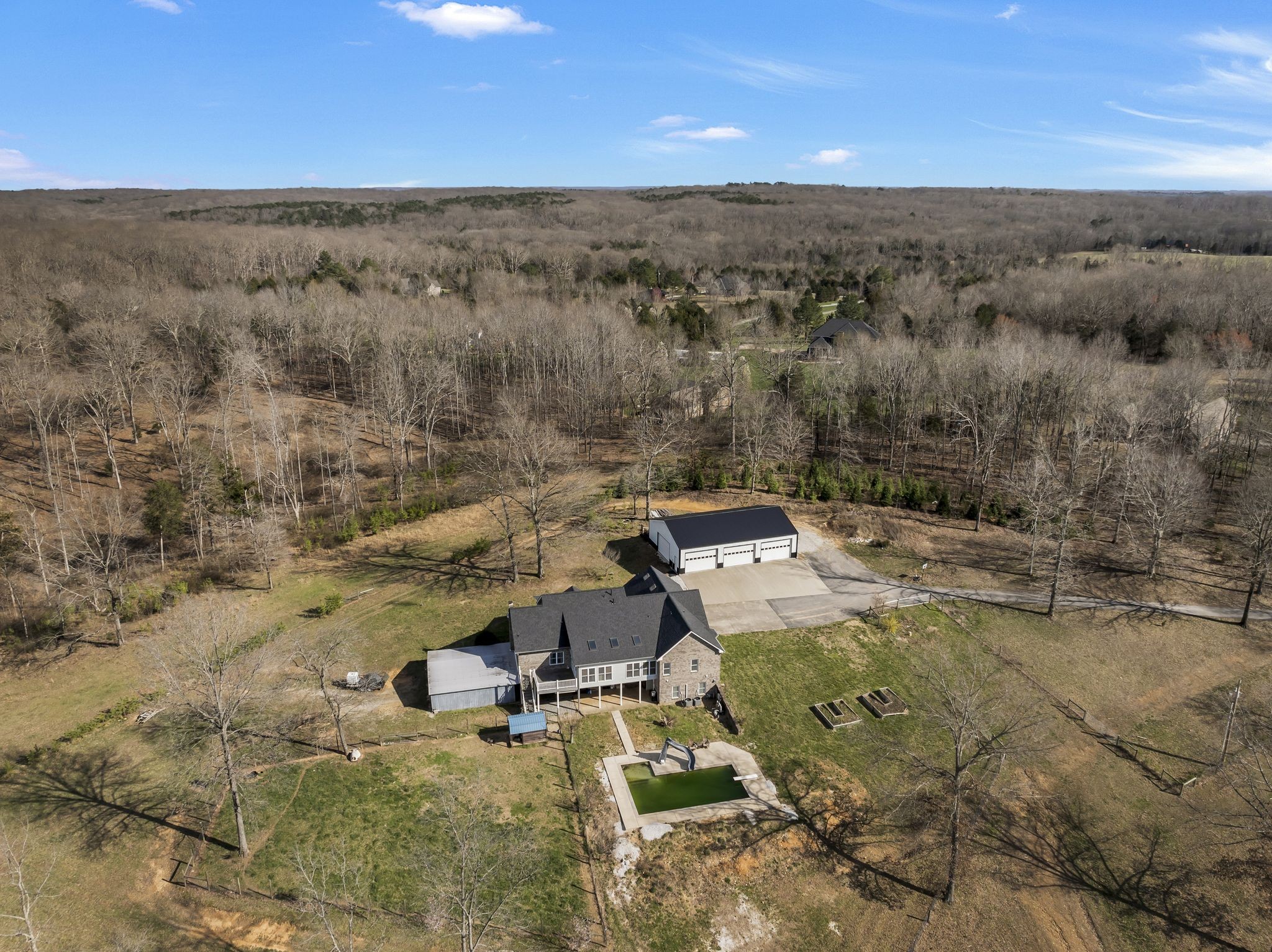 1053 Hall Cemetery Road Burns, TN 37029 - Photo 43 of 64 an aerial view of a yard with mountain view in back
