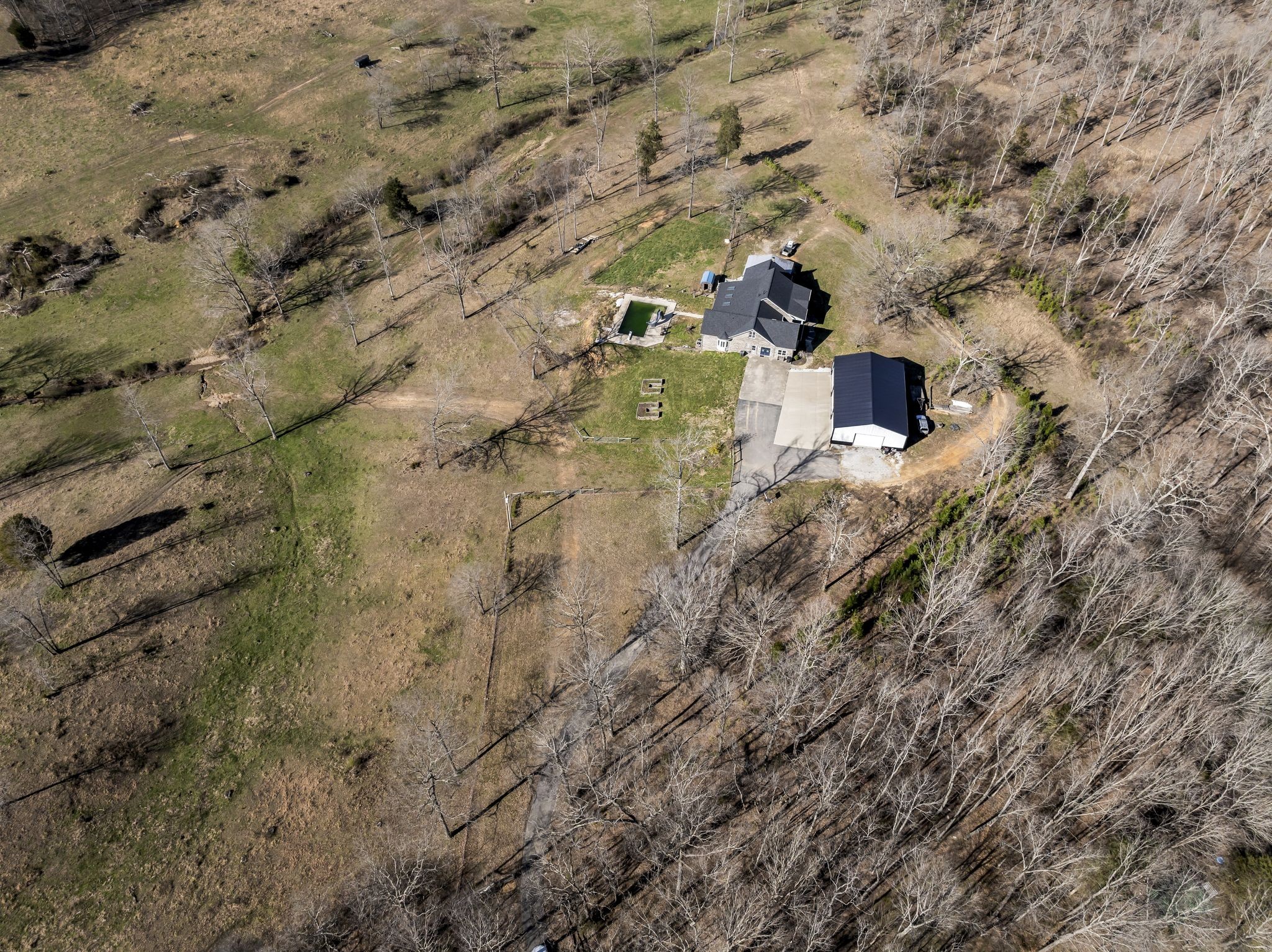 1053 Hall Cemetery Road Burns, TN 37029 - Photo 54 of 64 a aerial view of a house with a yard