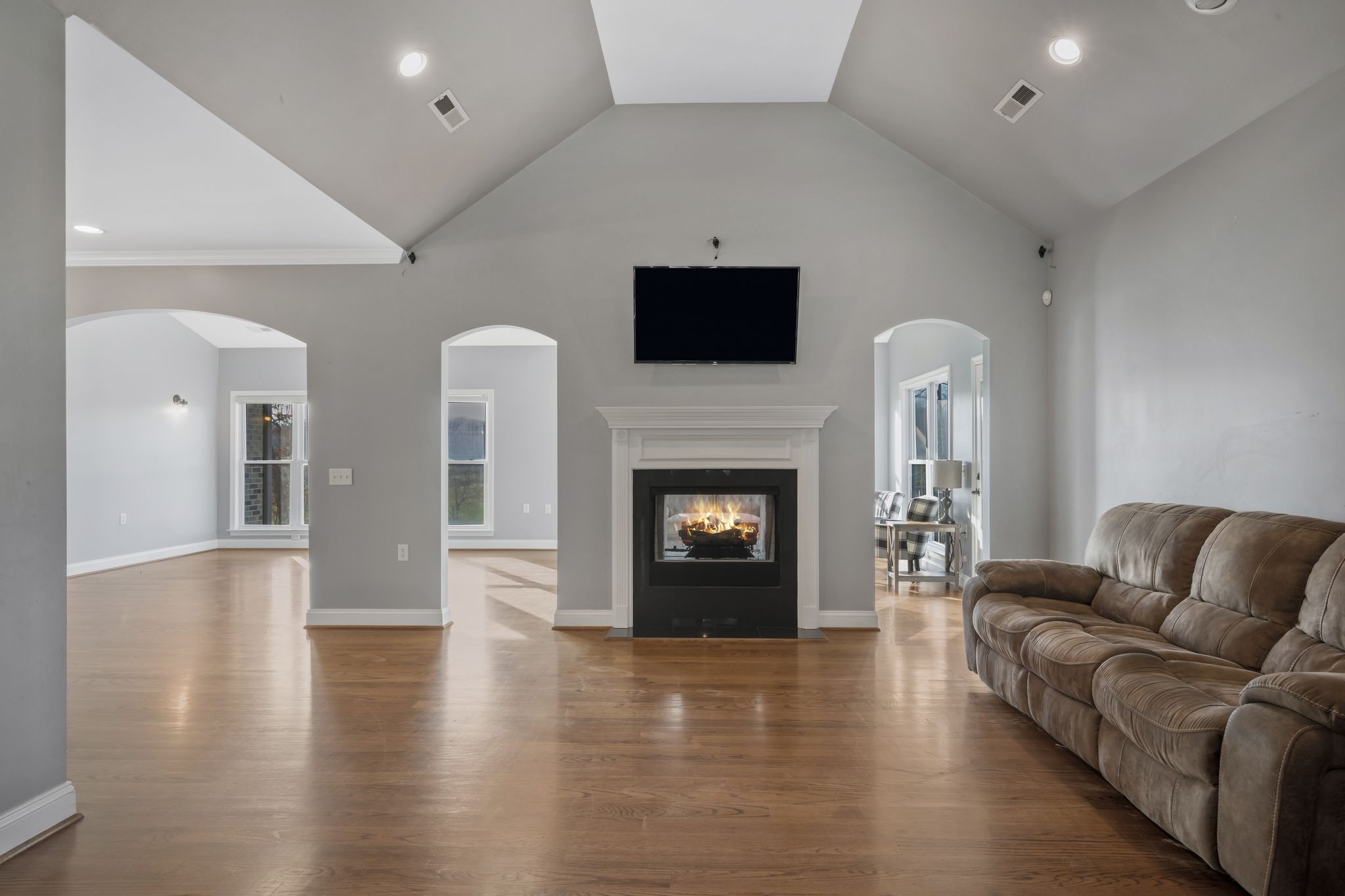 1053 Hall Cemetery Road Burns, TN 37029 - Photo 7 of 64 a living room with furniture and a fireplace
