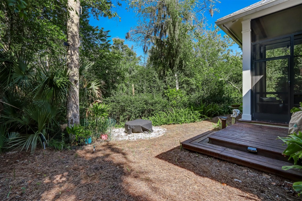 2629 Racheal Avenue Fernandina Beach, FL 32034 - Photo 50 of 53 a view of a backyard with potted plants and large trees