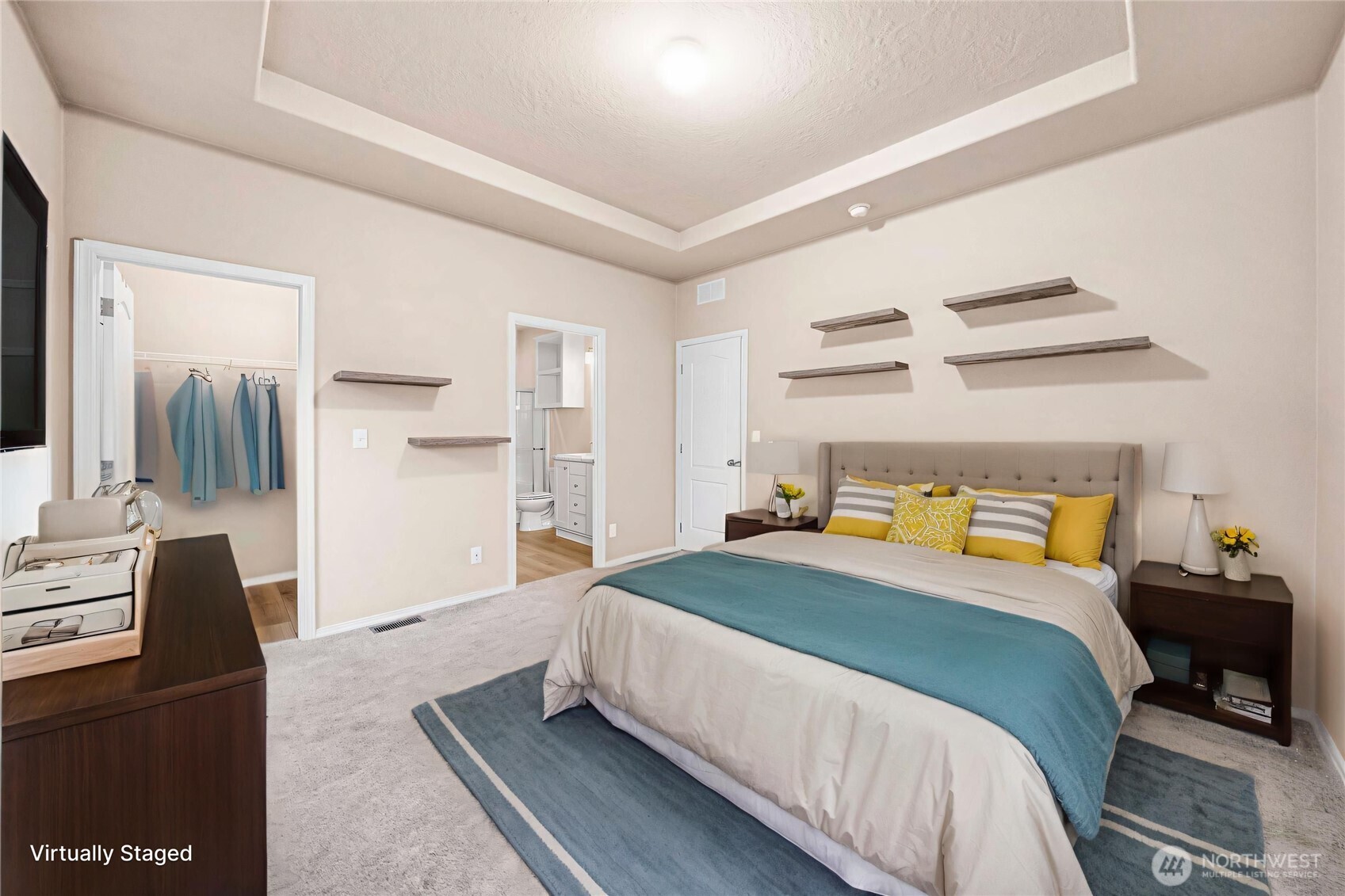 52 Southeast Spring Street Chehalis, WA 98532 - Photo 20 of 40 a bedroom with a bed and wooden floor