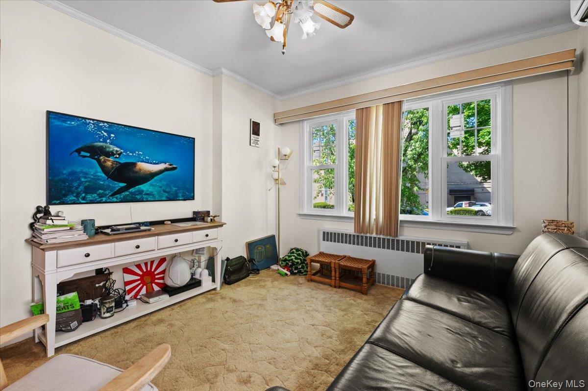 183-41 Dalny Road Queens, NY 11432 - Photo 6 of 31 a living room with furniture and a flat screen tv