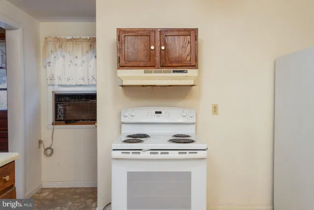 a stove top oven sitting inside of a kitchen