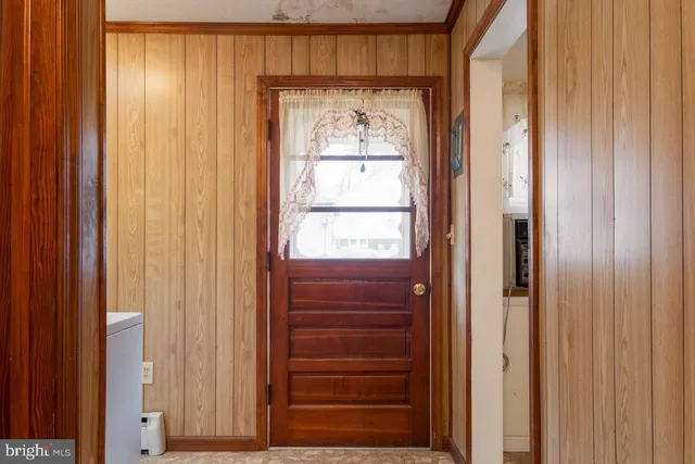 a view of front door with a door