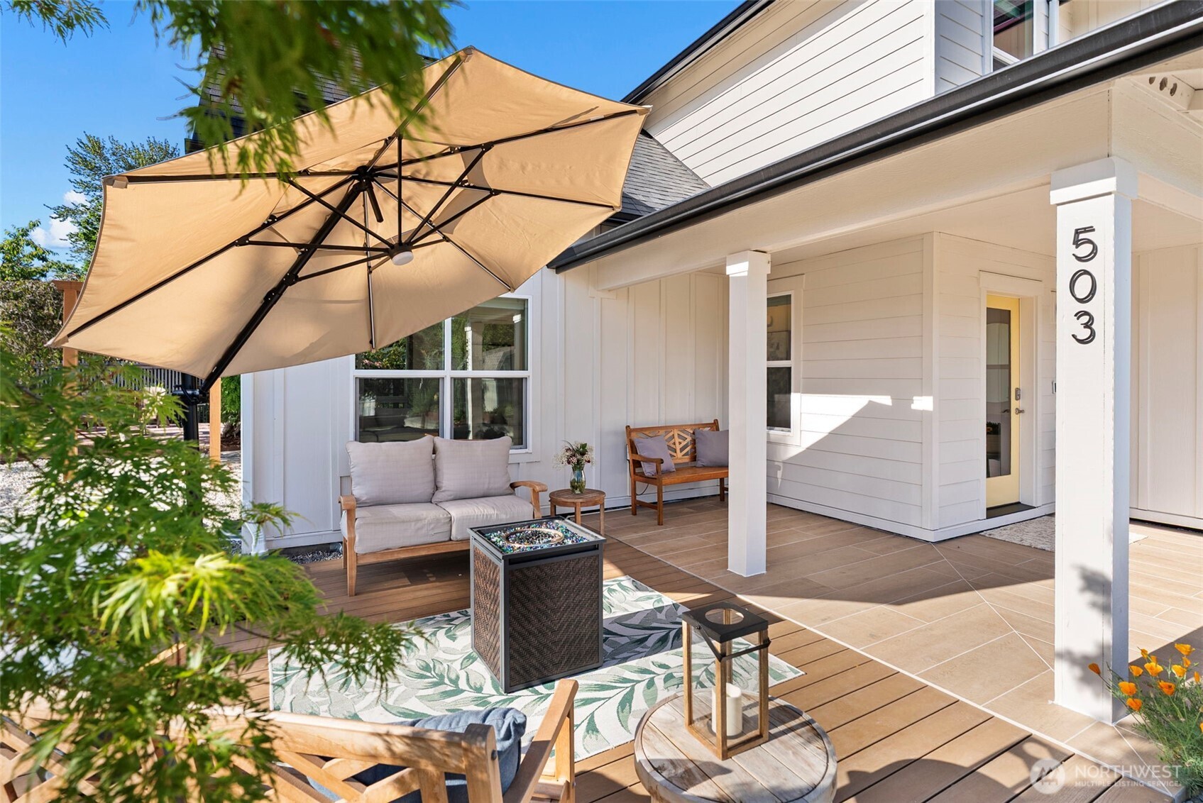 503 5th Street Steilacoom, WA 98388 - Photo 3 of 40 a backyard of a house with seating space