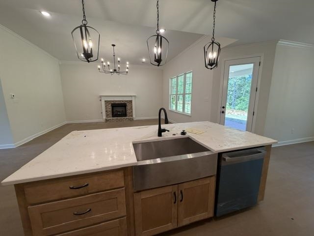 210 Drake Drive Collierville, TN 38017 - Photo 8 of 19 a kitchen with a sink and chandelier