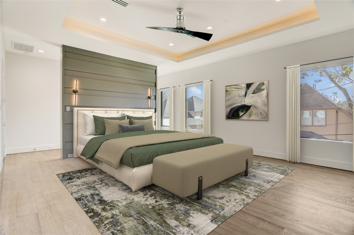 6533 Corbin Street Houston, TX 77055 - Photo 32 of 50 a bedroom with a large bed and a window