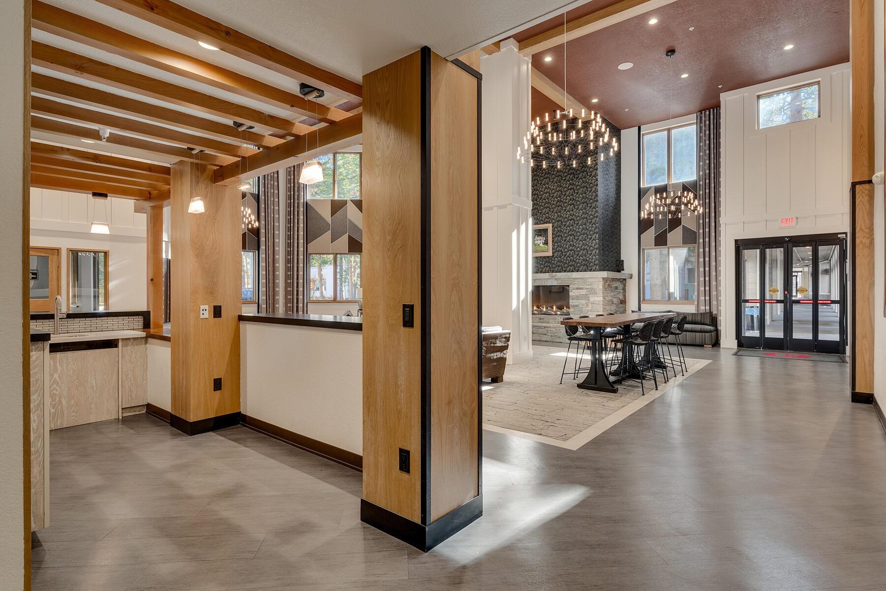 201 Shirley Cyn Road, Unit 302 Olympic Valley, CA 96146 - Photo 20 of 28 a view of a hallway with livingroom and furniture