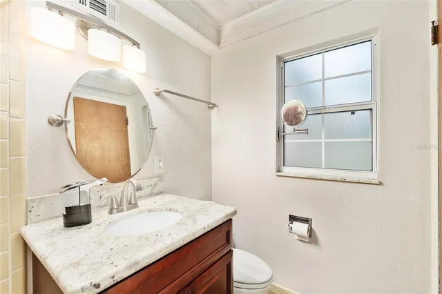 a room with a garden view