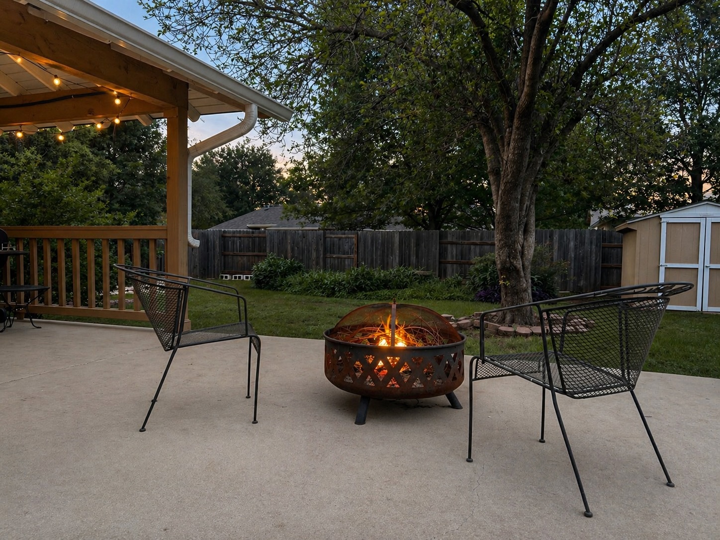122 Summers Green Georgetown, TX 78633 - Photo 14 of 31 a view of backyard with barbeque grill and outdoor seating