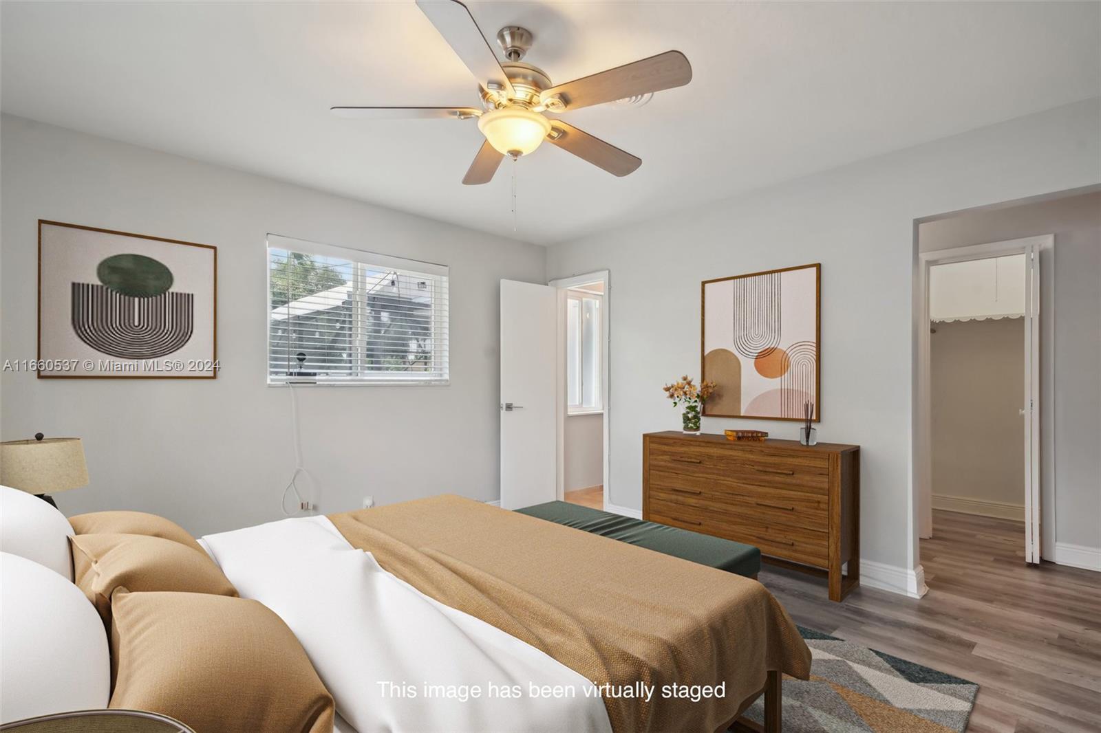 1164 Southwest 14th Street Boca Raton, FL 33486 - Photo 34 of 54 Virtually Staged Photo 2nd bedroom, en-suite & walk-in closet