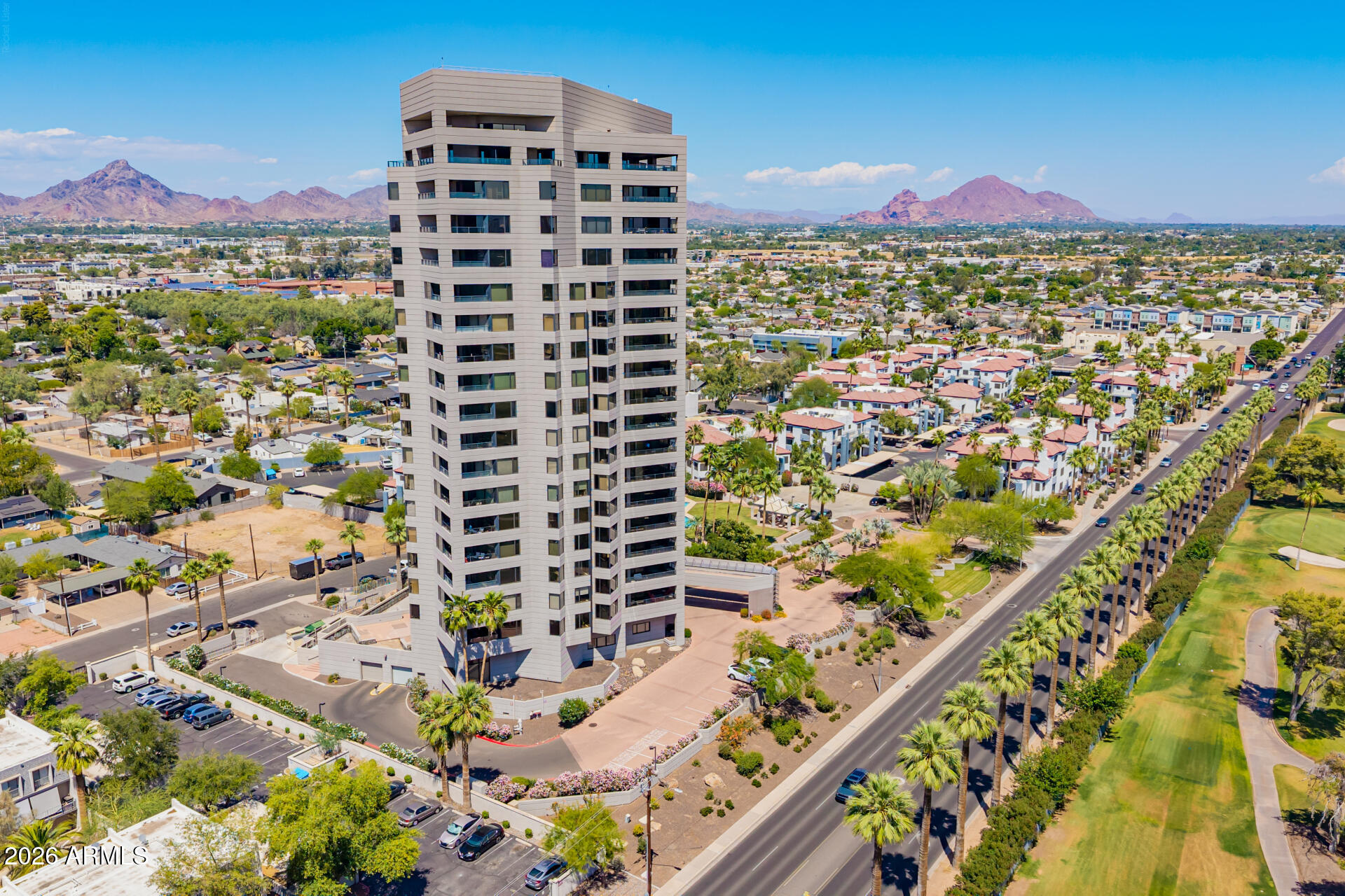 1040 East Osborn Road, Unit 402 Phoenix, AZ 85014 - Photo 82 of 96 a view of a city with tall buildings