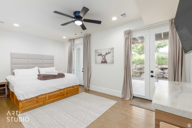 1188 South Old Trappers Loop Road Huntsville, UT 84317 - Photo 59 of 92 Spacious room featuring wood-finish flooring, recessed lighting, and a ceiling fan